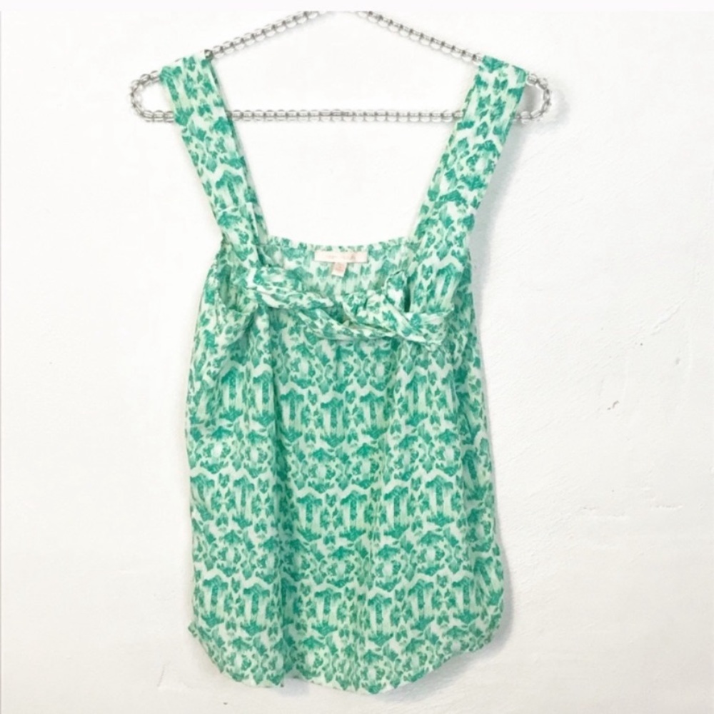 Skies Are Blue l Green Printed Tank